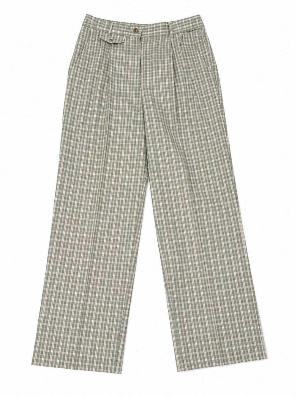 Jantzen Classics Women’s Plaid Pants 28” Waist Green Pink Straight Leg Vintage
